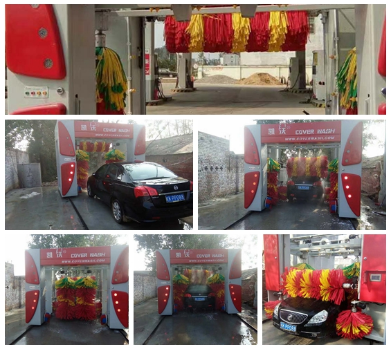 中國安徽省界首市武光鎮中國石化加油站安裝凱沃歐標龍門7刷電腦洗車機